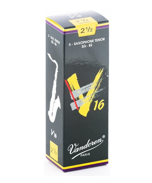 Caña Vandoren V16 SR7225(5) para Saxofón Tenor 2 1/2-Caja de 5 Piezas
