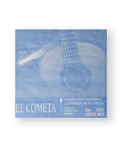 El Cometa Cuerda 801(12) para Guitarra Clásica, 2A, Nylon con Borla