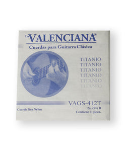 La Valenciana Cuerda "Titanio" 412T(12) para Guitarra Clásica, 2A, Nylon