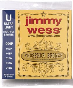 Jimmy Wess Encordadura para Guitarra Acústica JWGA-809BF Bronce Fosforado