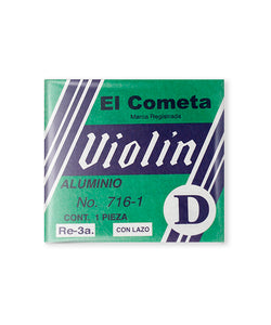 El Cometa Cuerda 716(12) para Violín 4/4, 3A (D "Re"), Aluminio