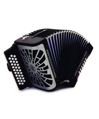 Hohner Acordeón Diatónico Sol-Do-Fa Negro Con Funda A48221 Compadre