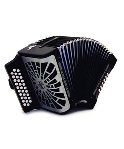 Hohner Acordeón Diatónico Sol-Do-Fa Negro Con Funda A48221 Compadre