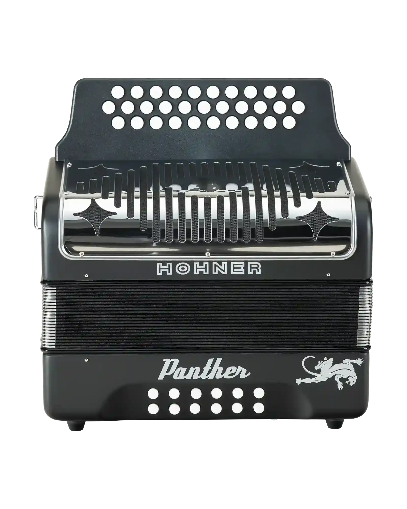Acordeón Diatónico Hohner A4800  Panther Sol-Do-Fa - Negro