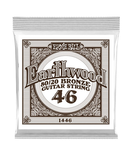 Cuerda Individual Ernie Ball Earthwood Bronce 80/20 1446 para Guitarra Acústica .046 (6 pzas)