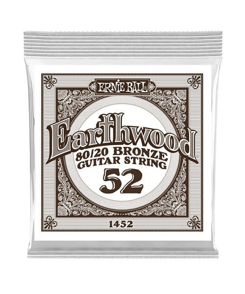 Cuerda Individual Ernie Ball Earthwood Bronce 80/20 1452 para Guitarra Acústica .052 (6 pzas)