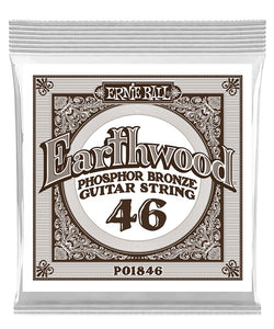 Ernie Ball Cuerda "Earthwood Phosphor Bronze" 1846(6) para Guitarra Acústica, Calibre 0.046, Phosphor Bronze