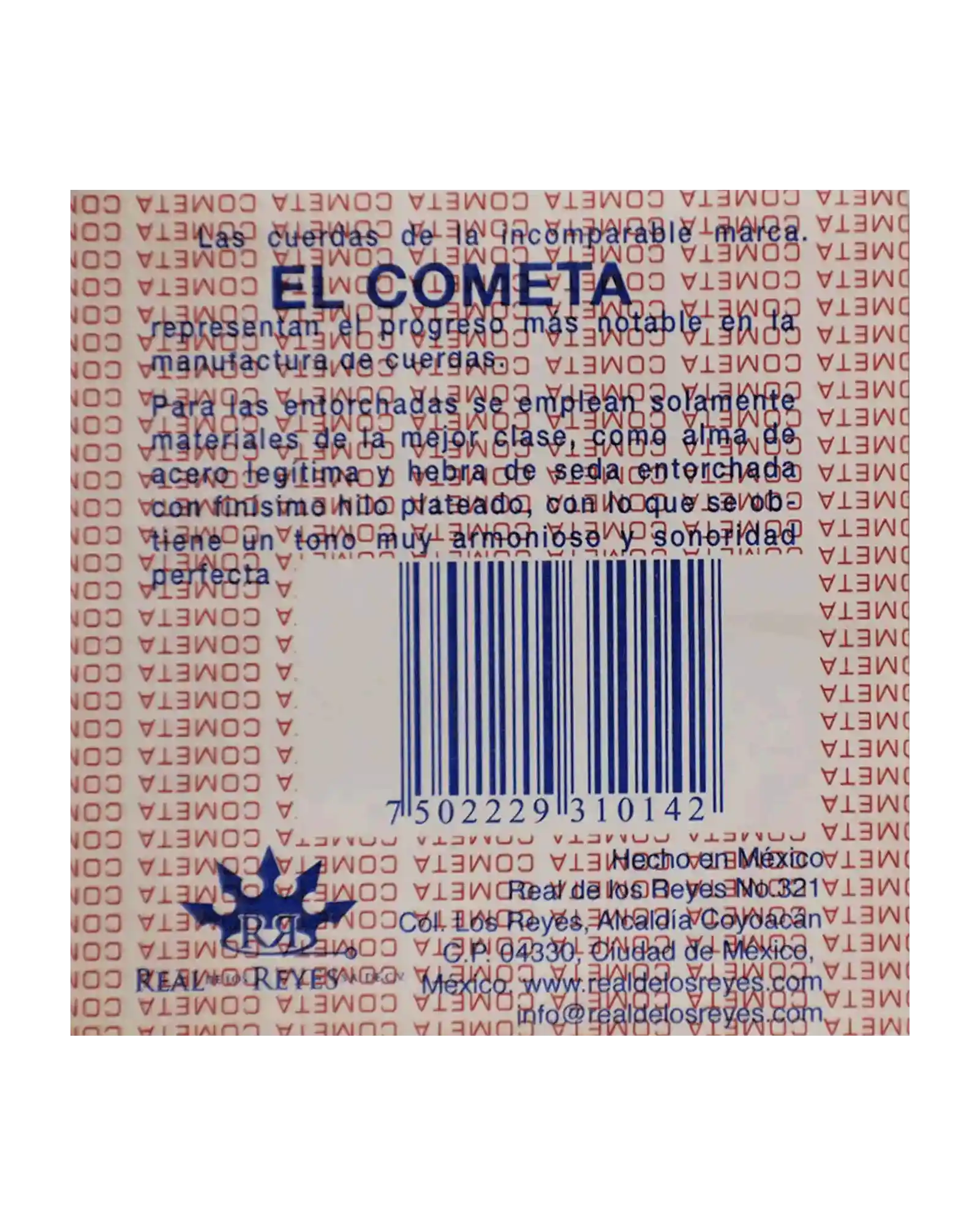 Cuerda El Cometa COGS-500-6 para Guitarra Acústica, 1ra, Acero Estañado con Borla, 6 piezas