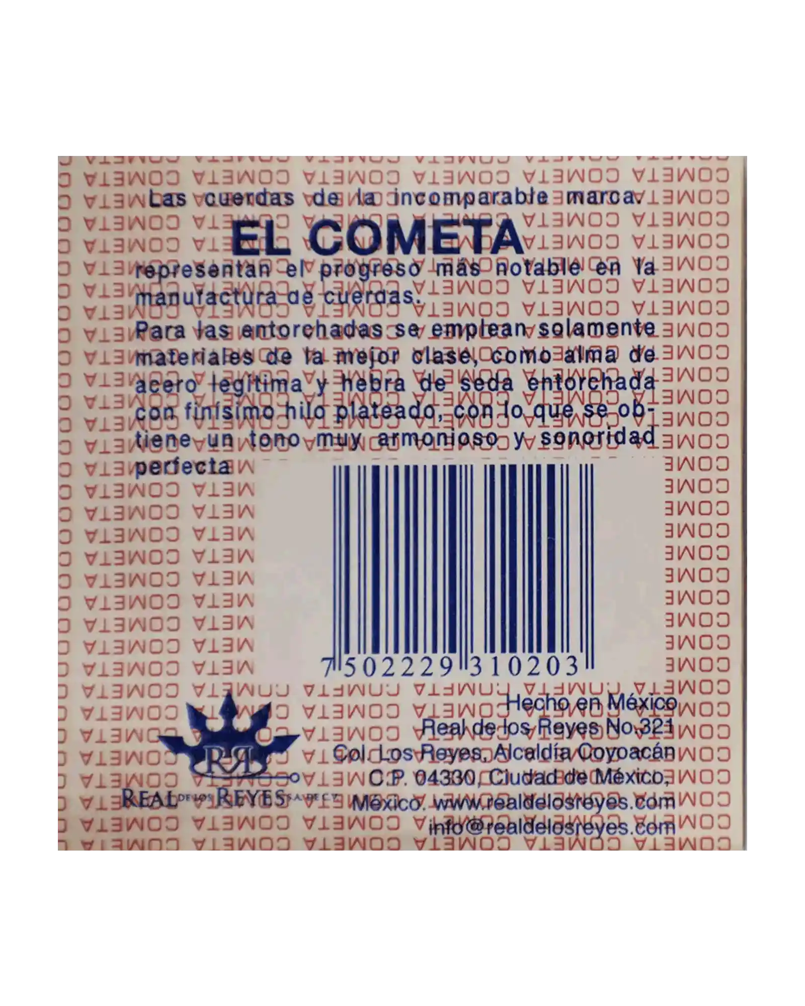 Cuerda El Cometa COGS-513-6 para Guitarra Acústica, 6a, Entorchado Cobre Plata con Borla, 6 piezas