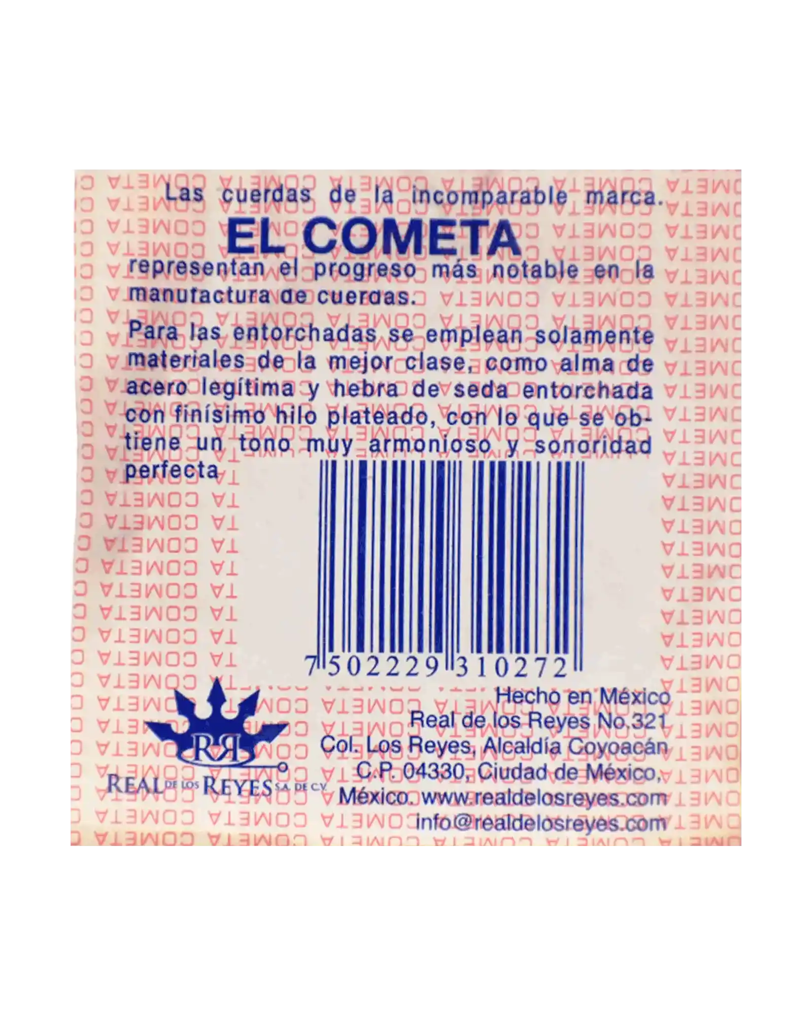 Cuerda El Cometa COGS-500S-6 para Guitarra Acústica, 1ra, Acero Estañado Sin Borla, 6 piezas