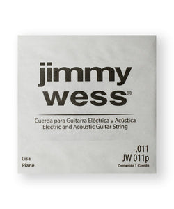 Jimmy Wess Cuerda JW-011P(12) para Guitarra Acústica y Eléctrica, 2A, Calibre 0.011, Acero (12 pzas)