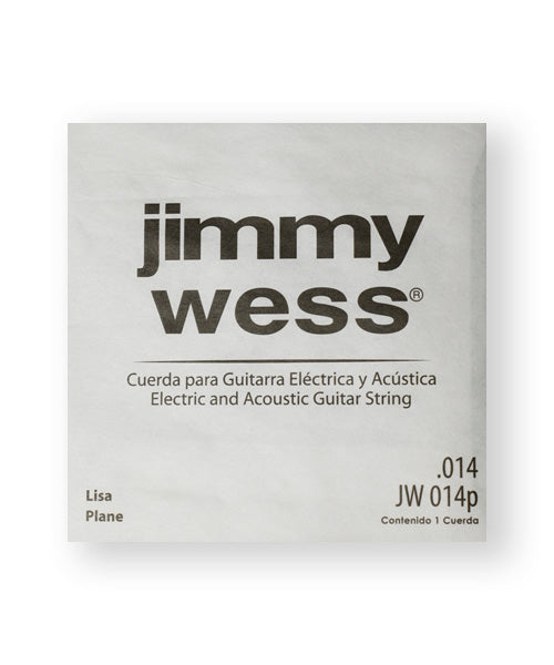 Cuerda Jimmy Wess JW-014P-6 Acero Estañado para Guitarra Acústica y Eléctrica .014 (6 pzas)