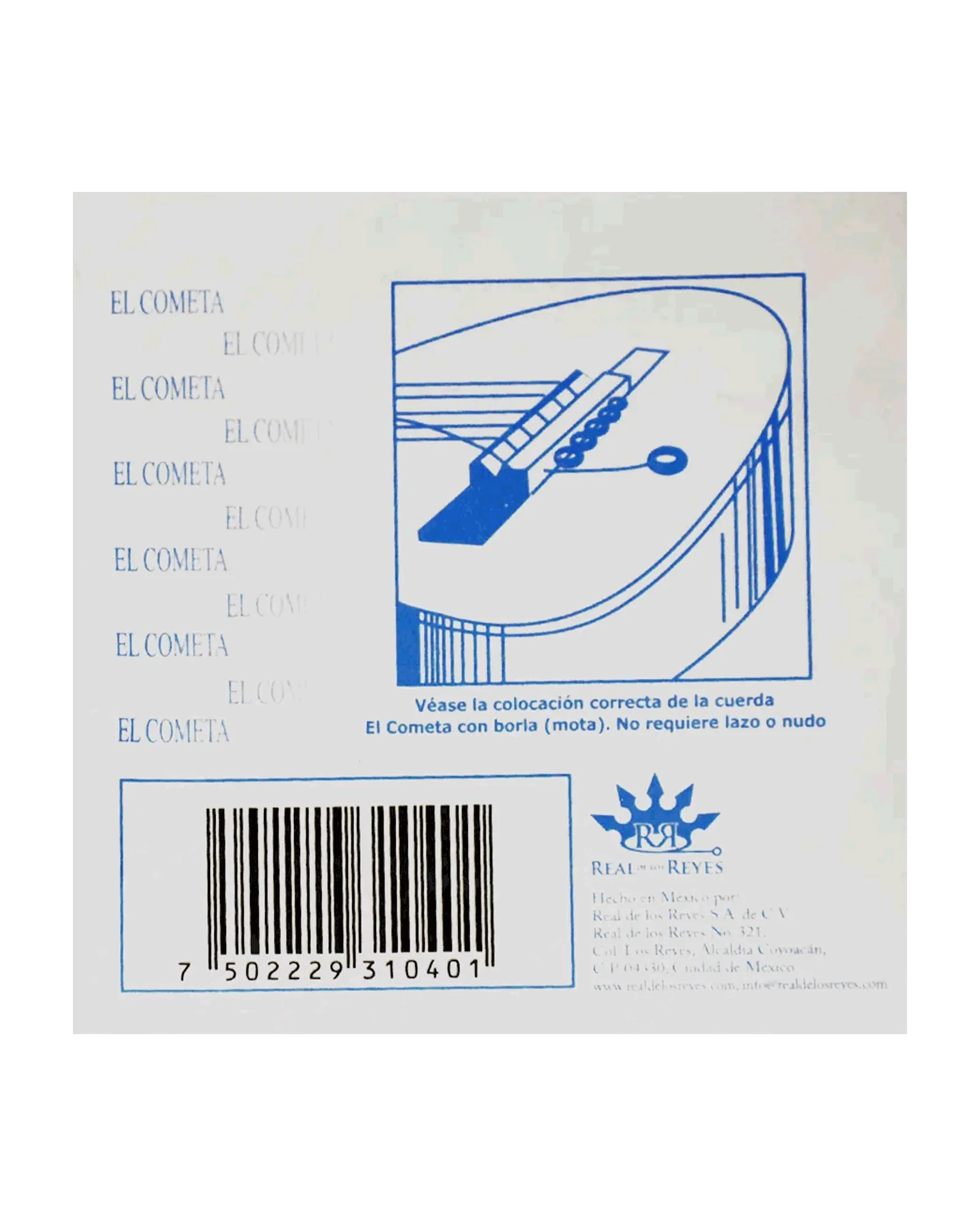 Cuerda El Cometa COGS-802-6 para Guitarra Clásica, 3A, Nylon Transparente con Borla, 6 piezas