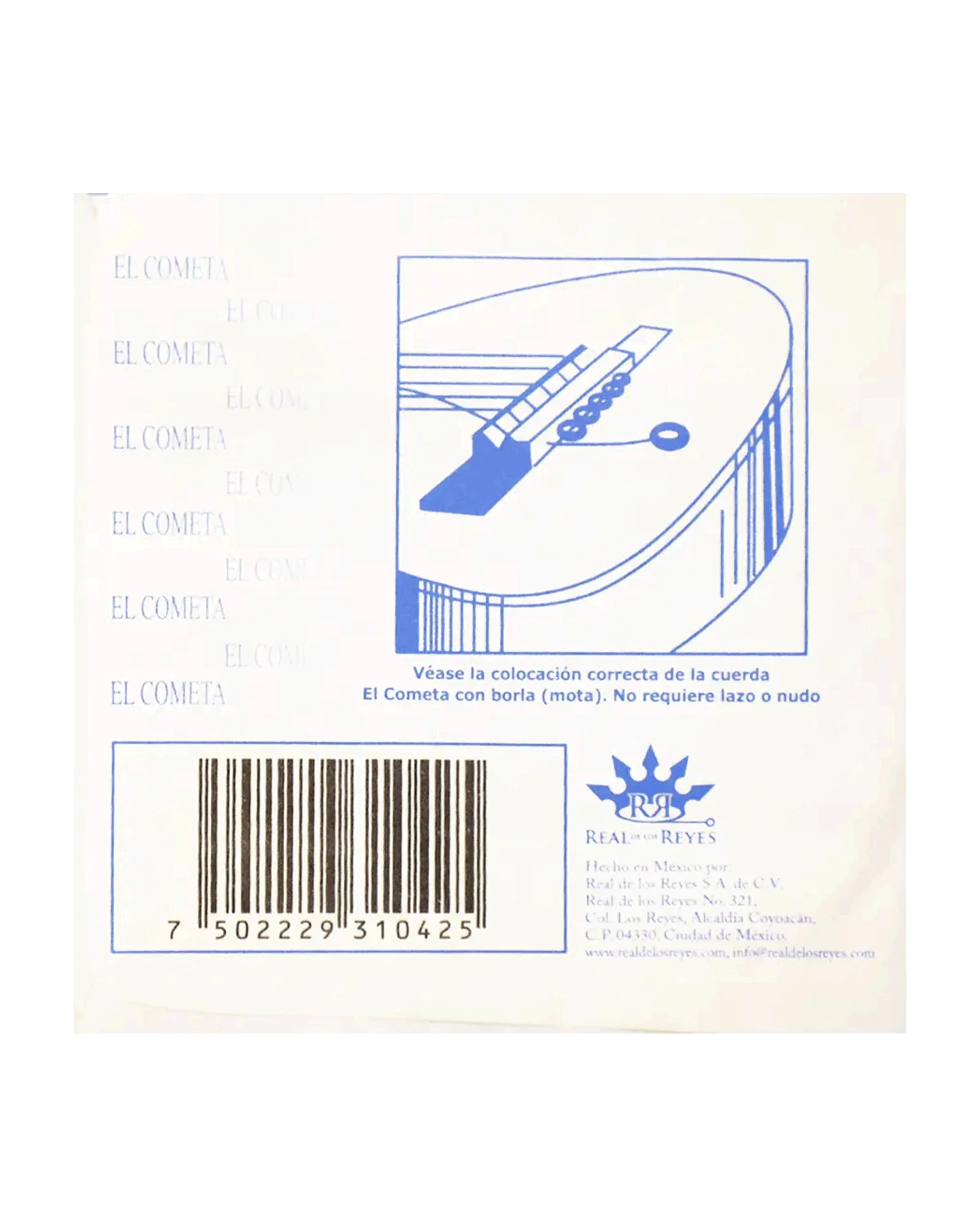 Cuerda El Cometa COGS-811-6 para Guitarra Clásica, 4A, Entorchado Cobre Plata con Borla, 6 piezas
