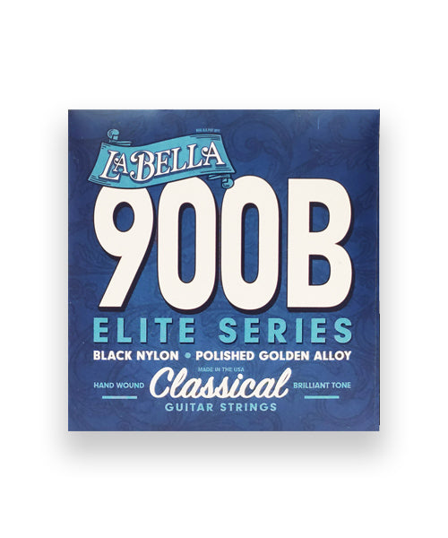 La Bella Encordadura Para Guitarra Clásica Nylon Negro 900B Golden