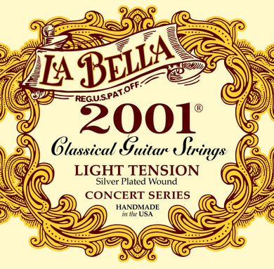 La Bella Encordadura Para Guitarra Clásica Nylon (Tensión Media Dura) 2001MH 2001