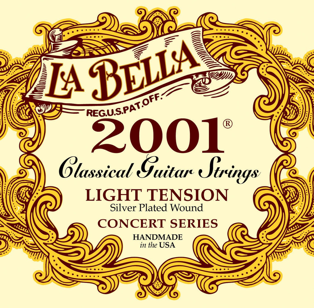 La Bella Encordadura Para Guitarra Clásica Nylon (Tensión Media Dura) 2001MH 2001