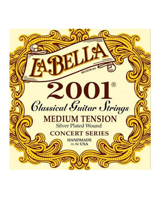 La Bella Encordadura Para Guitarra Clásica (Tensión Media) 2001MED-3P ''2001 - 3 PACK''