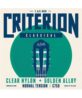 La Bella Encordadura Para Guitarra Clásica Nylon Transparente C750 Criterion