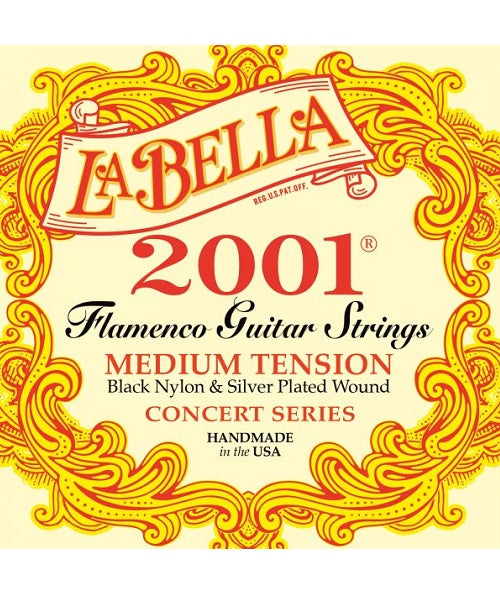 La Bella Encordadura Para Guitarra Flamenco Nylon (Tensión Media) 2001FLAM 2001