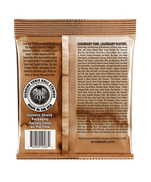 Ernie Ball Encordadura "Earthwood Custom Light" Phosphor Bronze 2145, Guitarra Acústica, 0.0115-0.054