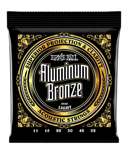 Encordadura Ernie Ball Light Aluminum Bronce 2568 para Guitarra Acústica 11-52
