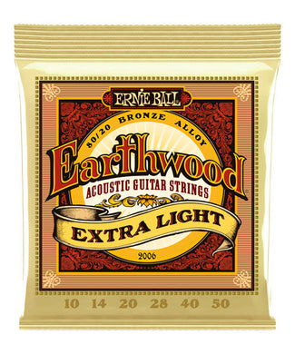 Ernie Ball Encordadura Guitarra Acústica 2006 Earthwood Extra Light 80/20