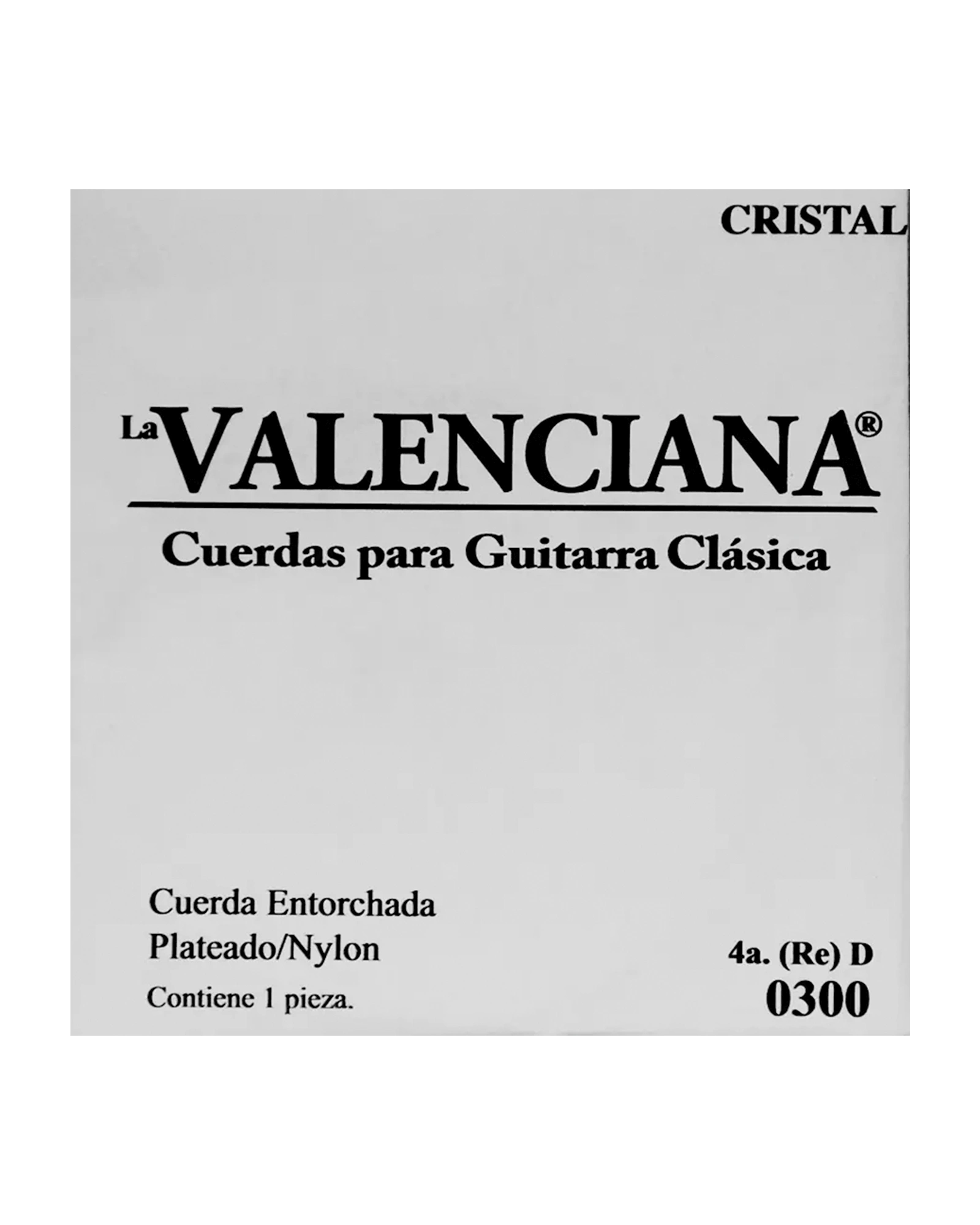Cuerda La Valenciana VAGS-404-6 para Guitarra Clásica, 4A, Entorchado Cobre Plateado, 6 piezas