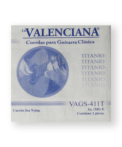 La Valenciana Cuerda "Titanio" 411T(12) para Guitarra Clásica, 1A, Nylon