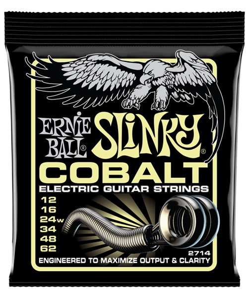 Encordadura Ernie Ball Mammoth Slinky Cobalt 2714 para Guitarra Eléctrica 12-62