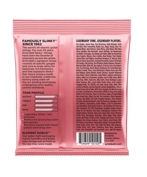 Ernie Ball Encordadura "Zippy Slinky" 2217, Guitarra Eléctrica, Nickel Wound 0.007-0.036
