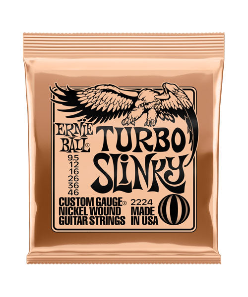 Encordadura Ernie Ball Turbo Slinky 2224 para Guitarra Eléctrica 9.5-46