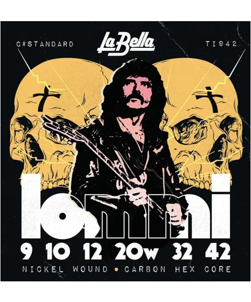 La Bella Encordadura para Guitarra Eléctrica TI942 "Tony Iommi" Nickel, 0.009-0.042