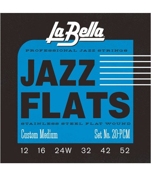 La Bella Encordadura para Guitarra Eléctrica 20PCM Acero 0.012-0.052 Custom Medium