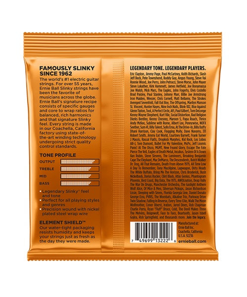 Ernie Ball Encordaduras "Hybrid Slinky - 3 Pack" 3222, Guitarra Eléctrica, Nickel Wound 9-46