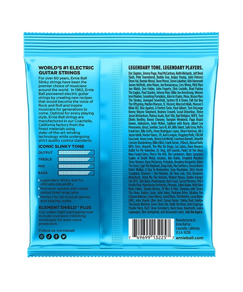 Ernie Ball Encordaduras "Extra Slinky - 3 Pack" 3225, Guitarra Eléctrica, Nickel Wound 8-38