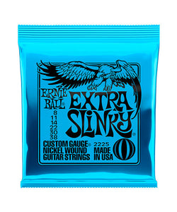 Ernie Ball Encordadura "Extra Slinky" 2225, Guitarra Eléctrica, Nickel Wound 8-38