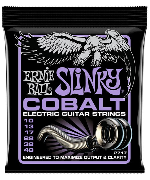 Encordadura Ernie Ball Ultra Slinky Cobalt 2717 para Guitarra Eléctrica 10-48