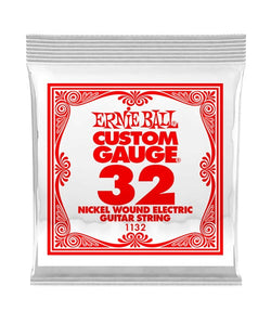 Ernie Ball Cuerda "Custom Gauge" 1132(6) para Guitarra Eléctrica, Calibre 0.032, Nickel