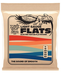 Ernie Ball Encordadura "Flats Lights" 2580 Acero Inoxidable Guitarra Eléctrica, 0.011-0.050