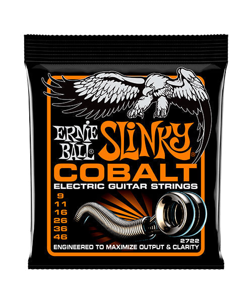 Encordadura Ernie Ball Hybrid Slinky Cobalt 2722 para Guitarra Eléctrica 9-46