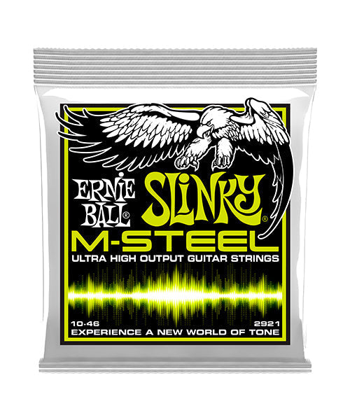 Encordadura Ernie Ball Regular Slinky M-Steel 2921 para Guitarra Eléctrica 10-46