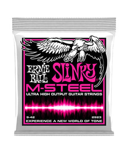 Ernie Ball Encordadura "Super Slinky M-Steel" 2923, Guitarra Eléctrica 9-42