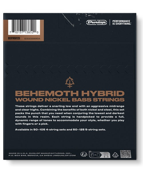 Dunlop Encordadura para Bajo Eléctrico 5 cuerdas "Behemoth" BEHYN50125-CV Nickel, 0.050-0.125