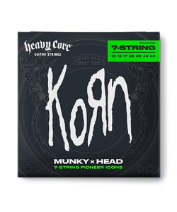Dunlop Encordadura para Guitarra Eléctrica Heavy Core "Korn" KRHCN1065-CV, Nickel 7 Cuerdas, 0.010-0.065