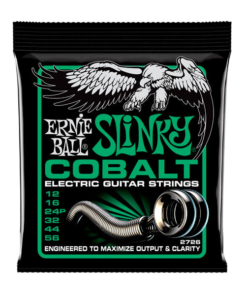 Encordadura Ernie Ball Not Even Slinky Cobalt 2726 para Guitarra Eléctrica 12-56