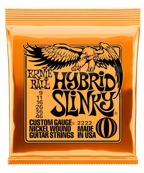 Encordadura Ernie Ball Hybrid Slinky 2222 para Guitarra Eléctrica 9-46