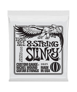 Ernie Ball Encordadura "Slinky 8 Cuerdas" 2625, Guitarra Eléctrica, Nickel Wound 10-74