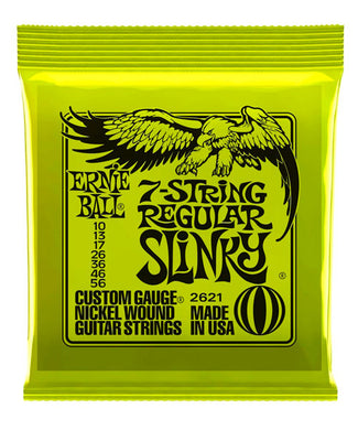Ernie Ball Encordadura Guitarra Eléctrica 2621 Regular Slinky 7 Cuerdas Nickel Wound