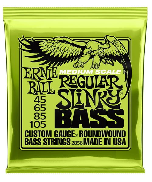 Encordadura Ernie Ball Regular Slinky Medium Scale 2856 para Bajo Eléctrico 45-105